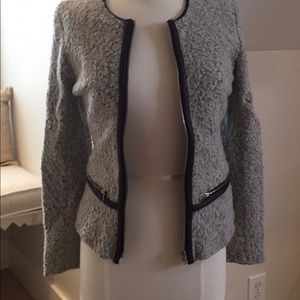 IRO jacket . Grey and black leather.